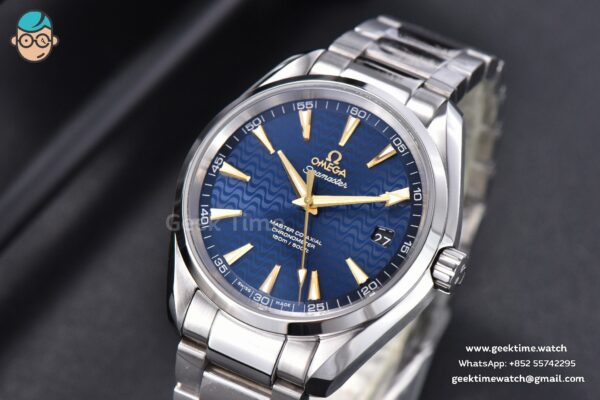 Aqua Terra 150M VSF 41MM Blue Wave Dial YG Markers SS Bracelet A8500