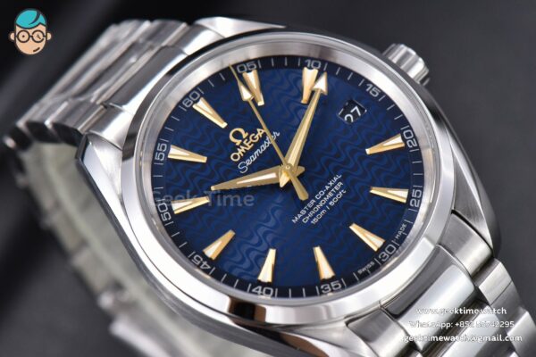 Aqua Terra 150M VSF 41MM Blue Wave Dial YG Markers SS Bracelet A8500 - Image 8