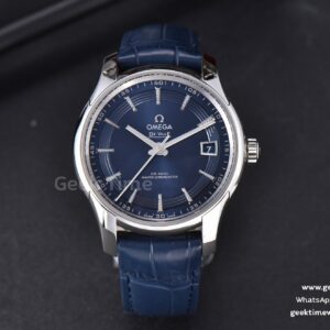 De Ville Hour Vision VSF 41mm Blue/Silver Dial Blue Croco Strap A8500