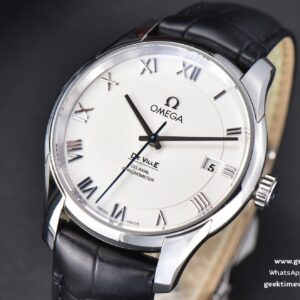 De Ville Hour Vision VSF 41MM White Dial Black Croco Strap A8500