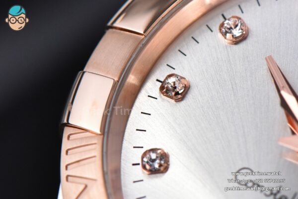Constellation 38mm SS/RG VSF Silver Dial Diamonds Markers on SS/RG Bracelet A8500 Super Clone - Image 6