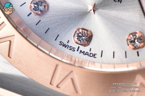 Constellation 38mm SS/RG VSF Silver Dial Diamonds Markers on SS/RG Bracelet A8500 Super Clone - Image 7