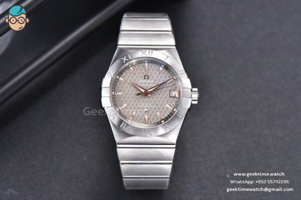 Constellation 38mm SS/RG VSF Gray Textured Dial on SS Bracelet A8500 Super Clone - Image 2
