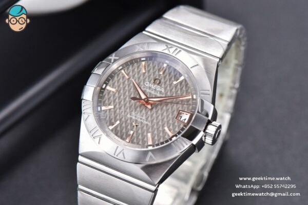 Constellation 38mm SS/RG VSF Gray Textured Dial on SS Bracelet A8500 Super Clone