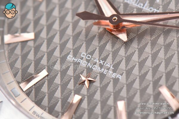 Constellation 38mm SS/RG VSF Gray Textured Dial on SS Bracelet A8500 Super Clone - Image 6
