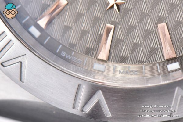 Constellation 38mm SS/RG VSF Gray Textured Dial on SS Bracelet A8500 Super Clone - Image 7