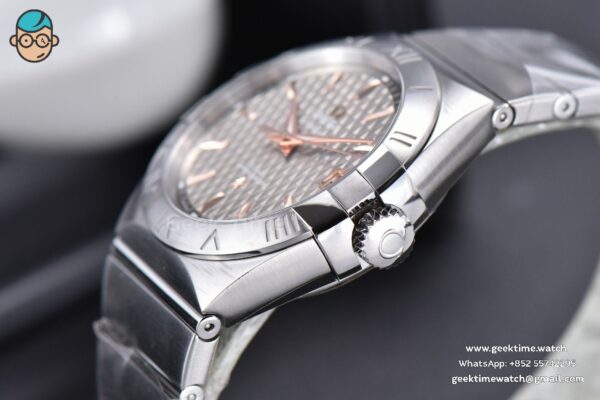 Constellation 38mm SS/RG VSF Gray Textured Dial on SS Bracelet A8500 Super Clone - Image 9