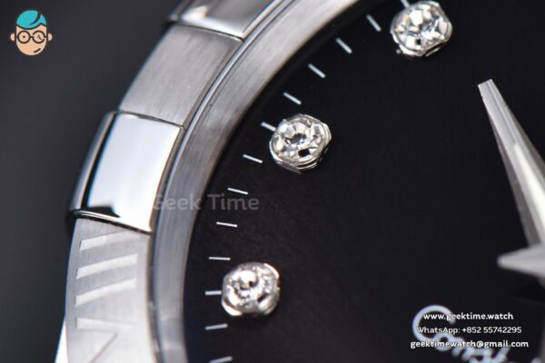 Constellation 38mm SS VSF Black Dial Diamond Markers on SS Bracelet A8500 Super Clone - Image 5