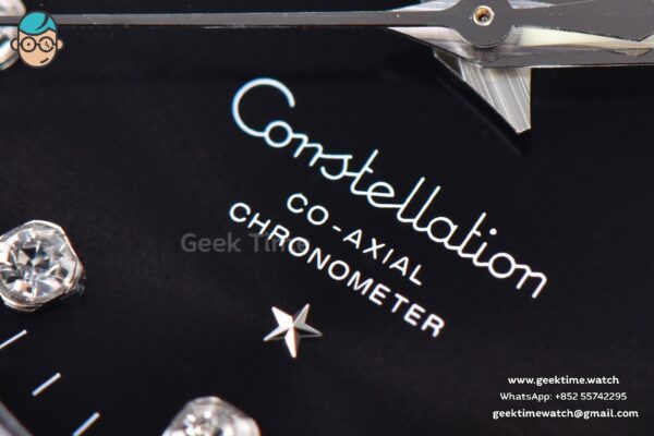 Constellation 38mm SS VSF Black Dial Diamond Markers on SS Bracelet A8500 Super Clone - Image 7
