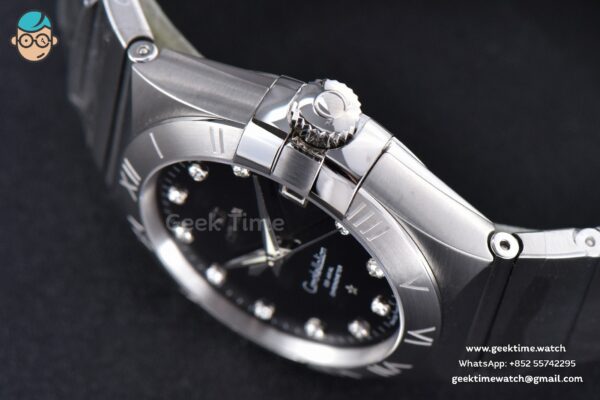 Constellation 38mm SS VSF Black Dial Diamond Markers on SS Bracelet A8500 Super Clone - Image 10