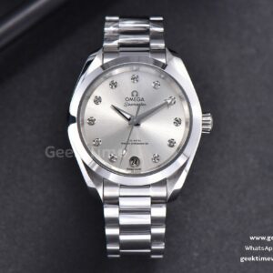 Aqua Terra 150M Ladies VSF 34mm Silver Dial Diamond Marker SS Bracelet A8800