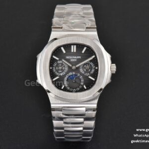Nautilus 5740 40mm TWF esfera negra brazalete SS A240