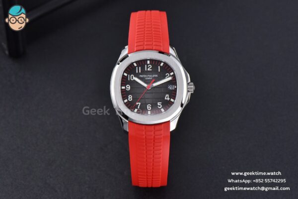 Aquanaut 5167 40mm ZF Singapore Gray Dial Red Hand Red Rubber Strap A324 - Image 2