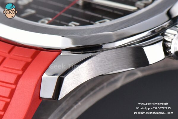 Aquanaut 5167 40mm ZF Singapore Gray Dial Red Hand Red Rubber Strap A324 - Image 7