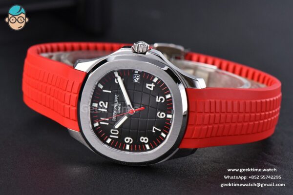 Aquanaut 5167 40mm ZF Singapore Gray Dial Red Hand Red Rubber Strap A324 - Image 10