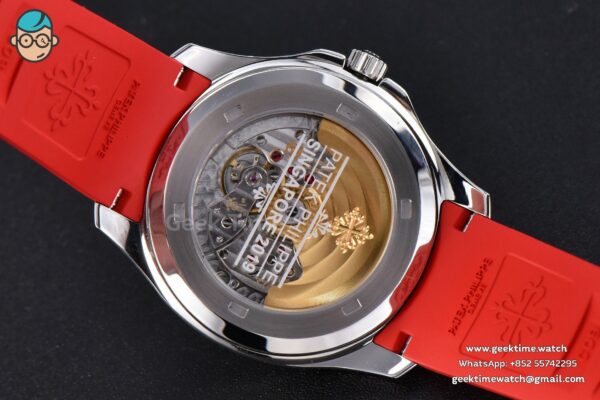 Aquanaut 5167 40mm ZF Singapore Gray Dial Red Hand Red Rubber Strap A324 - Image 11