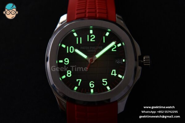 Aquanaut 5167 40mm ZF Singapore Gray Dial Red Hand Red Rubber Strap A324 - Image 16