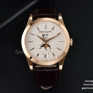 Annual Calendar 5396 Moonphase 38.5mm ZF RG White Stick Dial Brown Leather Strap MY9015