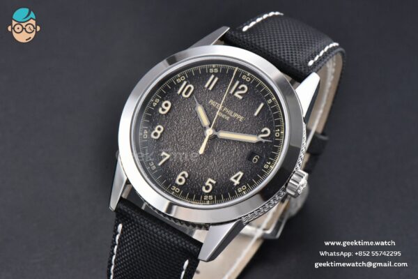Calatrava 5226G PPF 40mm Gray Dial Nylon Strap MY9015 Mod