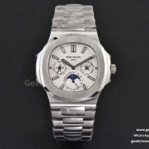 Nautilus 5740 40mm TWF esfera blanca brazalete SS A240