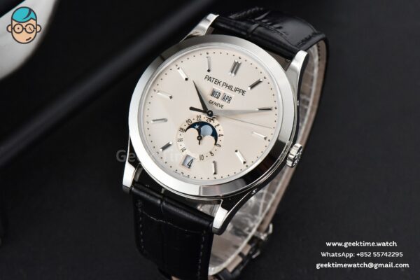 Complications 5396 38.5mm ZF White Dial Moonphase Stick Markers Black Leather Strap MY9015