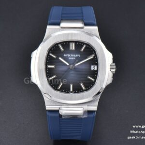 Nautilus 5711 PPF 40mm esfera azul correa de caucho azul A324SC V5