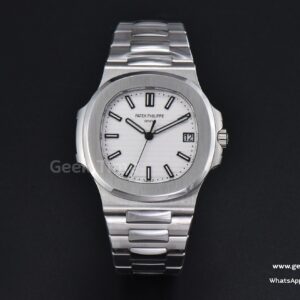 Nautilus 5711 40mm PPF esfera blanca brazalete SS A324CS