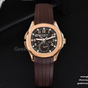 Aquanaut 5164R RG 41mm ZF Brown Dial Brown Rubber Strap A324