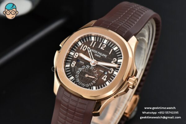 Aquanaut 5164R RG 41mm ZF Brown Dial Brown Rubber Strap A324