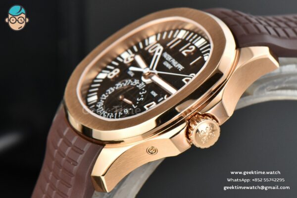 Aquanaut 5164R RG 41mm ZF Brown Dial Brown Rubber Strap A324 - Image 8