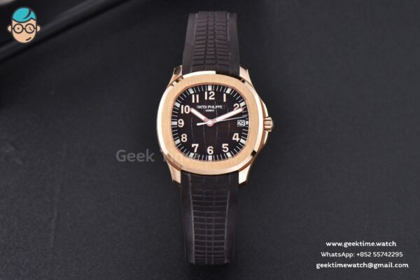 Aquanaut 5167R 40mm 3KF Black Dial Brown Rubber Strap A324 - Image 2