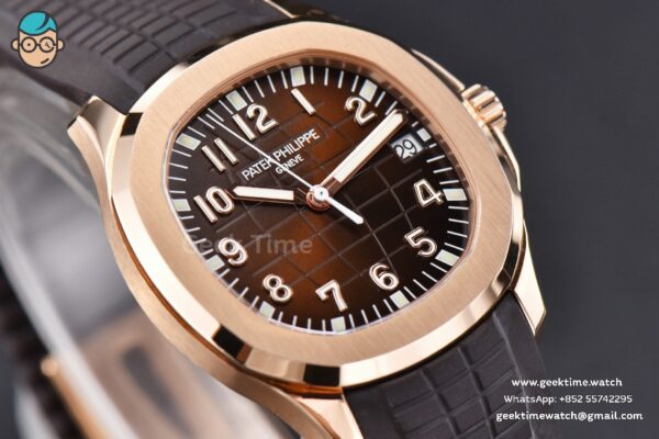 Aquanaut 5167R 40mm 3KF Black Dial Brown Rubber Strap A324 - Image 5