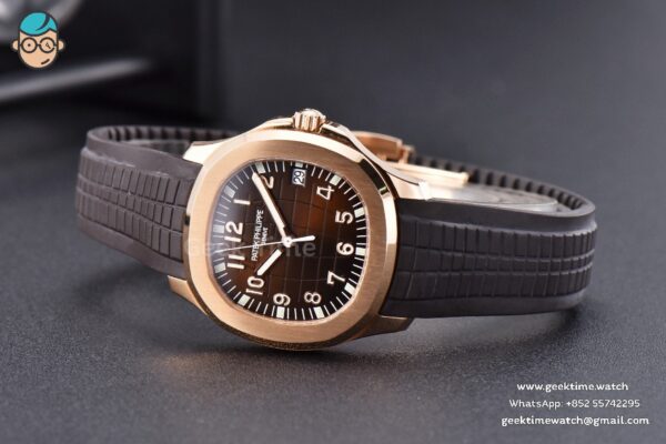 Aquanaut 5167R 40mm 3KF Black Dial Brown Rubber Strap A324 - Image 8