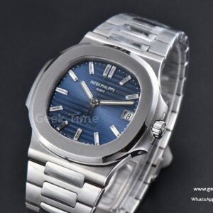 Nautilus 5711 40th Anniversary 40mm PPF Blue Textured Dial Diamond Marker SS Bracelet 324CS