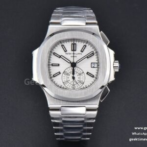 Nautilus 5980 40.5mm PPF esfera blanca brazalete SS A28-520