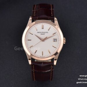 Calatrava 5296R RG 38mm ZF Ivory Dial Brown Leather Strap 324CS