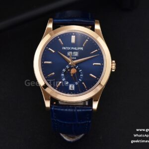 Annual Calendar 5396 Moonphase 38.5mm ZF RG Blue Stick Dial Blue Leather Strap MY9015