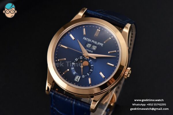 Annual Calendar 5396 Moonphase 38.5mm ZF RG Blue Stick Dial Blue Leather Strap MY9015