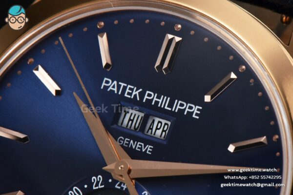 Annual Calendar 5396 Moonphase 38.5mm ZF RG Blue Stick Dial Blue Leather Strap MY9015 - Image 3