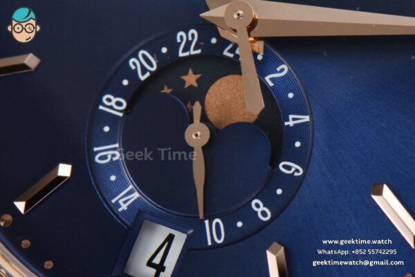 Annual Calendar 5396 Moonphase 38.5mm ZF RG Blue Stick Dial Blue Leather Strap MY9015 - Image 5