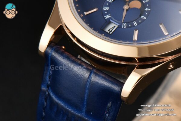 Annual Calendar 5396 Moonphase 38.5mm ZF RG Blue Stick Dial Blue Leather Strap MY9015 - Image 7
