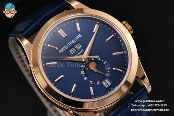 Annual Calendar 5396 Moonphase 38.5mm ZF RG Blue Stick Dial Blue Leather Strap MY9015 - Image 9