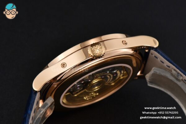Annual Calendar 5396 Moonphase 38.5mm ZF RG Blue Stick Dial Blue Leather Strap MY9015 - Image 11