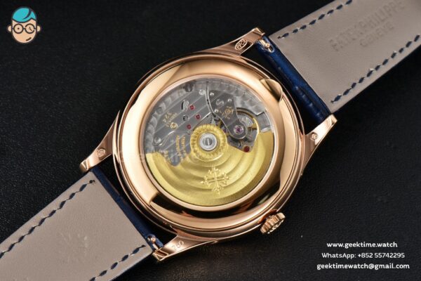 Annual Calendar 5396 Moonphase 38.5mm ZF RG Blue Stick Dial Blue Leather Strap MY9015 - Image 13
