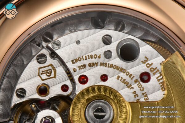 Annual Calendar 5396 Moonphase 38.5mm ZF RG Blue Stick Dial Blue Leather Strap MY9015 - Image 17