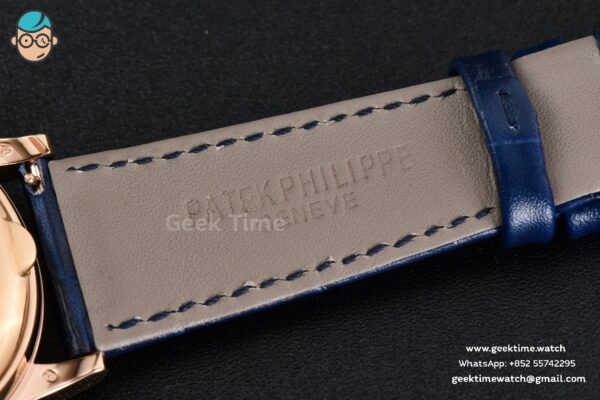 Annual Calendar 5396 Moonphase 38.5mm ZF RG Blue Stick Dial Blue Leather Strap MY9015 - Image 24