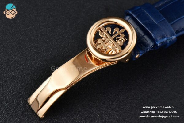 Annual Calendar 5396 Moonphase 38.5mm ZF RG Blue Stick Dial Blue Leather Strap MY9015 - Image 25