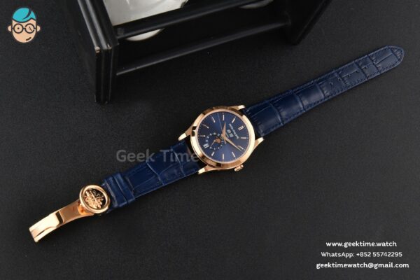 Annual Calendar 5396 Moonphase 38.5mm ZF RG Blue Stick Dial Blue Leather Strap MY9015 - Image 30