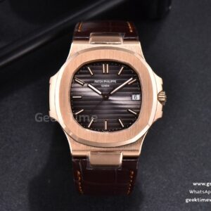 Nautilus 5711R 40mm 3KF esfera marrón correa de piel marrón A324 V3