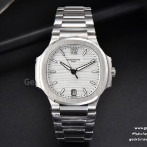 Nautilus 7118 Ladies 3KF 35mm esfera blanca brazalete SS A324